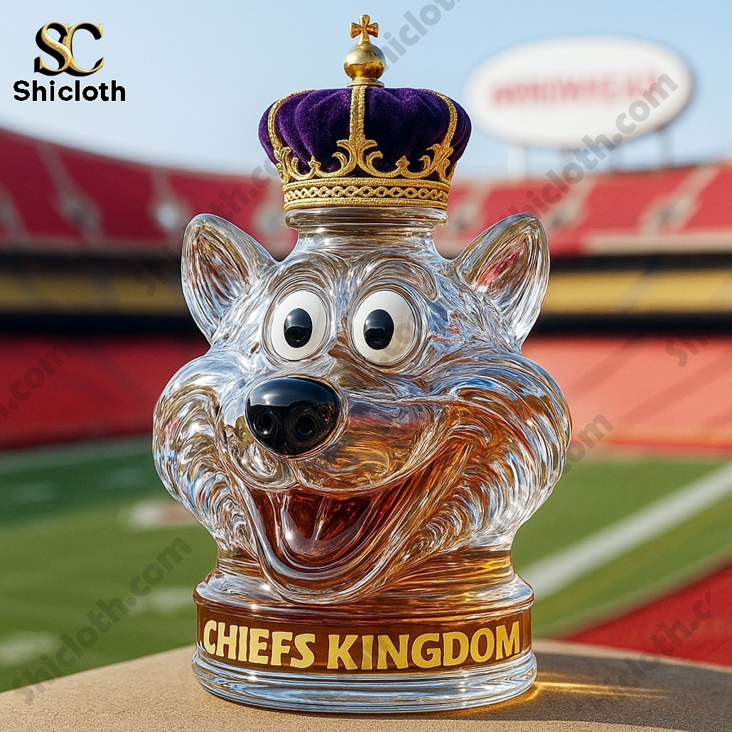 KC Wolf Chiefs Whiskey Bottle
