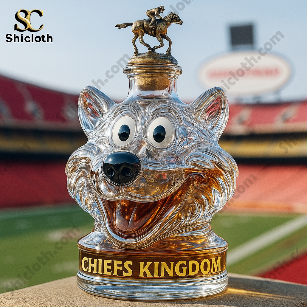 KC Wolf Chiefs Whiskey Bottle 3 KC Wolf Chiefs Whiskey Bottle - Image 3