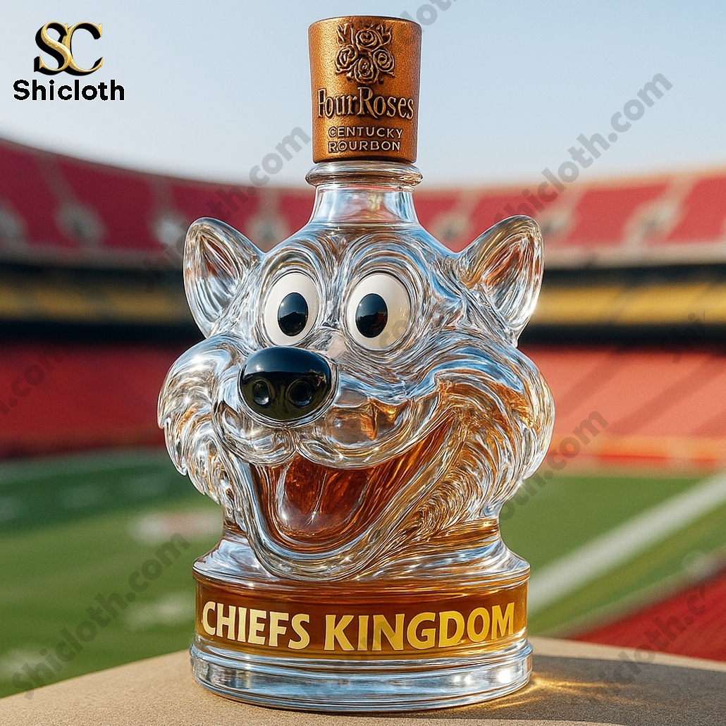 KC Wolf Chiefs Whiskey Bottle 5 KC Wolf Chiefs Whiskey Bottle - Image 5