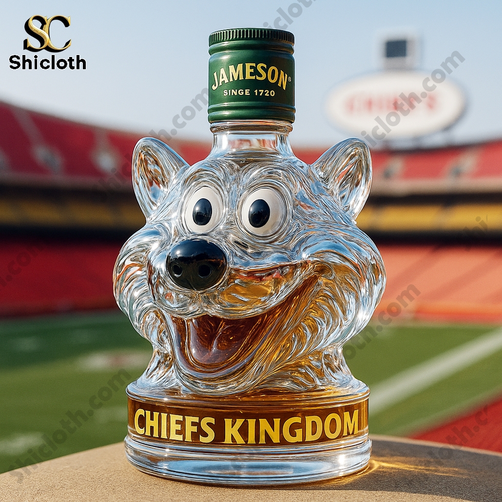 KC Wolf Chiefs Whiskey Bottle 6 KC Wolf Chiefs Whiskey Bottle - Image 6