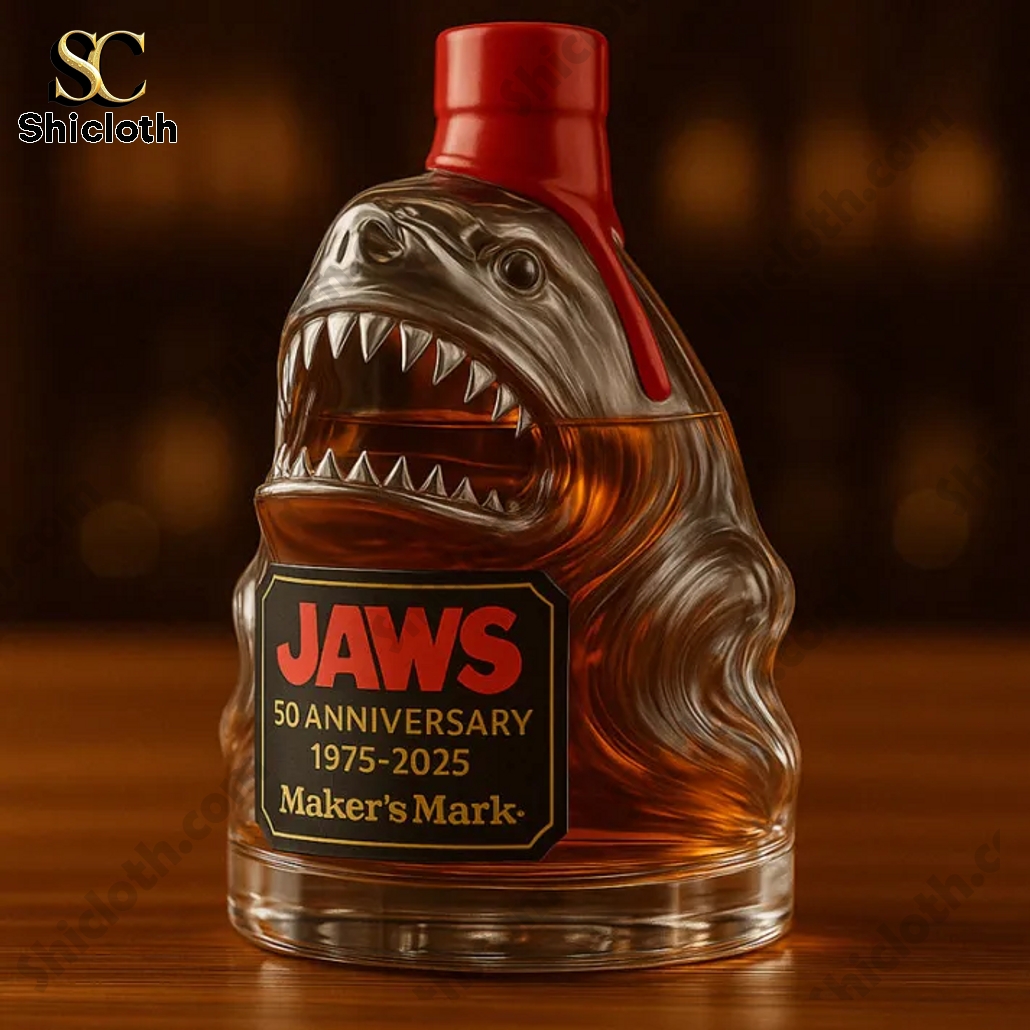 LIMITED JAWS 50th Anniversary Whiskey Bottle