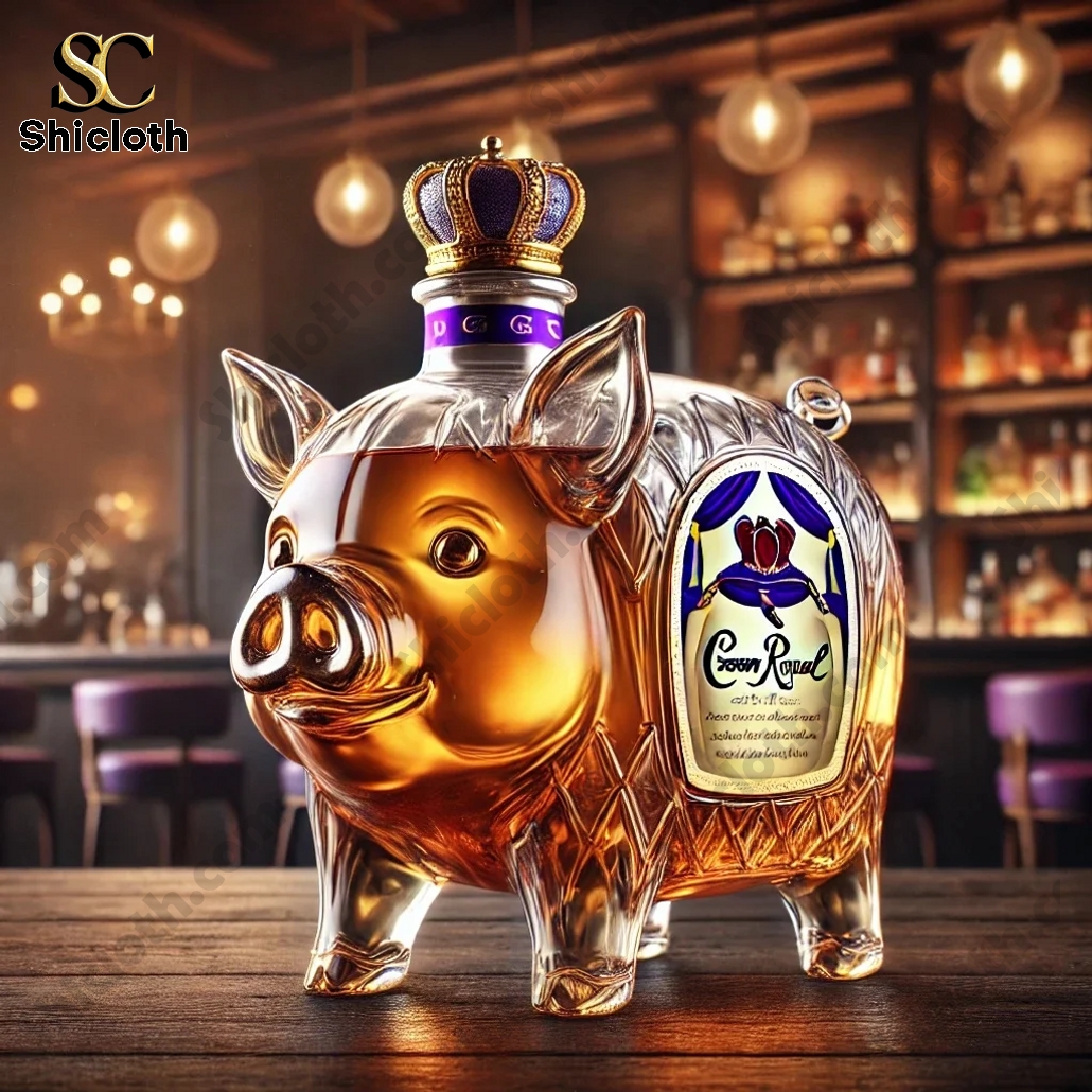 LIMITED Pig Crown Royal Whiskey Bottle