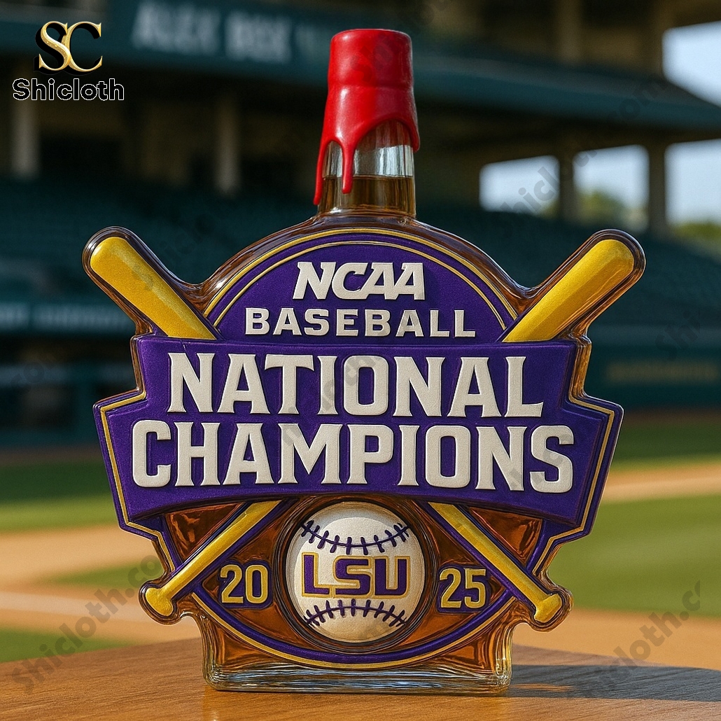 LSU Tigers 2025 NCAA Baseball National Champions Crown Royal Whiskey Bottle 3 LSU Tigers 2025 NCAA Baseball National Champions Crown Royal Whiskey Bottle - Image 3