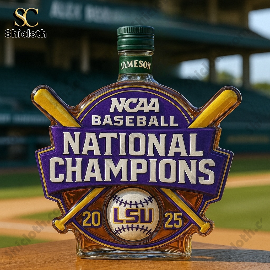 LSU Tigers 2025 NCAA Baseball National Champions Crown Royal Whiskey Bottle 4 LSU Tigers 2025 NCAA Baseball National Champions Crown Royal Whiskey Bottle - Image 4