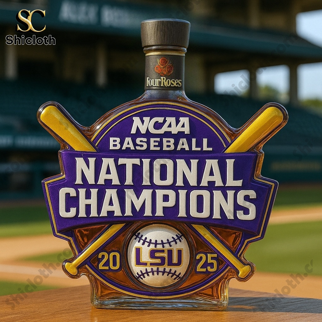 LSU Tigers 2025 NCAA Baseball National Champions Crown Royal Whiskey Bottle 5 LSU Tigers 2025 NCAA Baseball National Champions Crown Royal Whiskey Bottle - Image 5