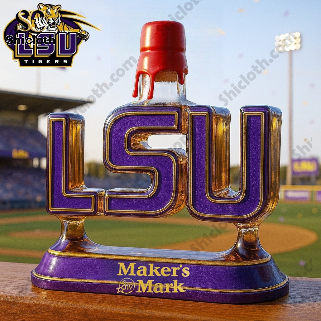 LSU Tigers Crown Royal Whiskey Bottle 4 LSU Tigers Crown Royal Whiskey Bottle - Image 4