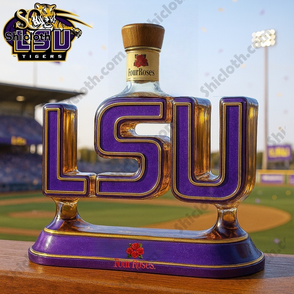 LSU Tigers Crown Royal Whiskey Bottle 6 LSU Tigers Crown Royal Whiskey Bottle - Image 6