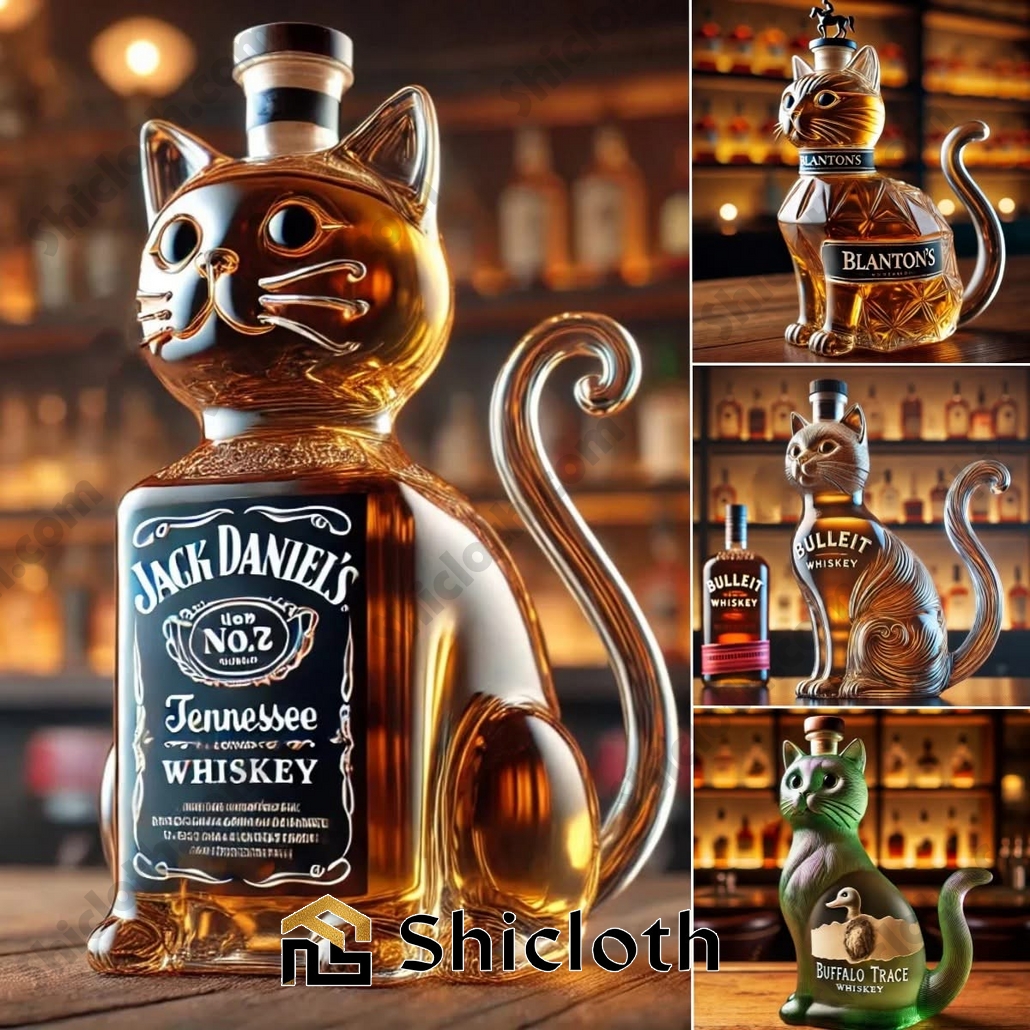 Introducing the Meow Cat Shaped Whiskey Decanter