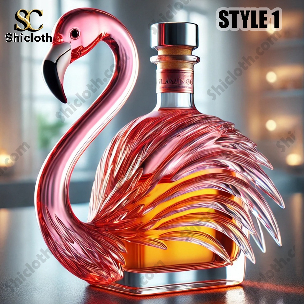NEW Flamingo Whiskey Bottle