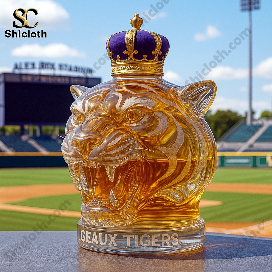 NEW LSU Tigers Mascot Whiskey Bottle