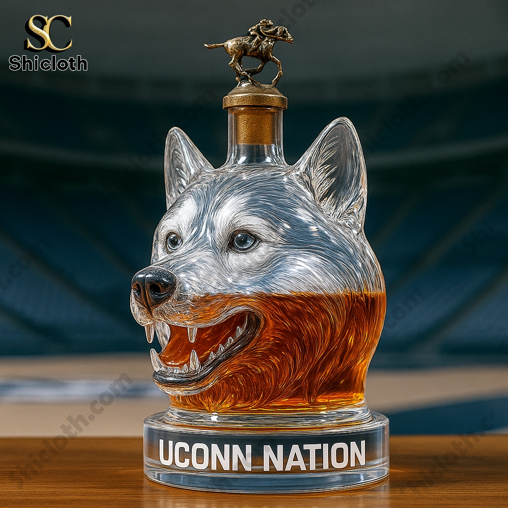 NEW UConn Huskies Whiskey Bottle 3 NEW UConn Huskies Whiskey Bottle - Image 3