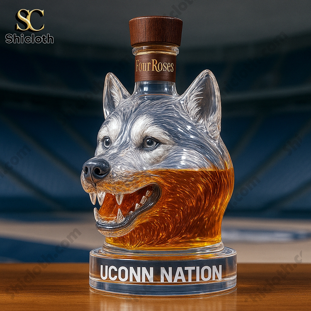 NEW UConn Huskies Whiskey Bottle 5 NEW UConn Huskies Whiskey Bottle - Image 5
