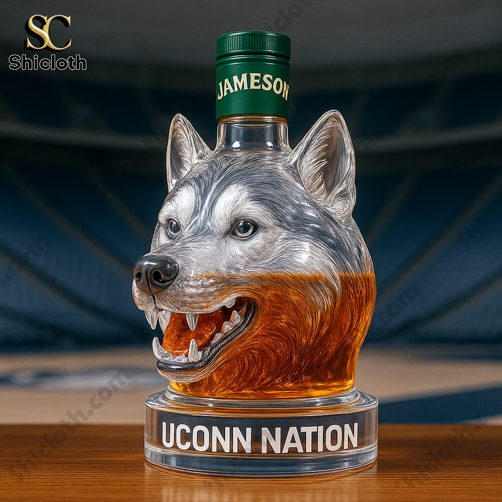 NEW UConn Huskies Whiskey Bottle 6 NEW UConn Huskies Whiskey Bottle - Image 6