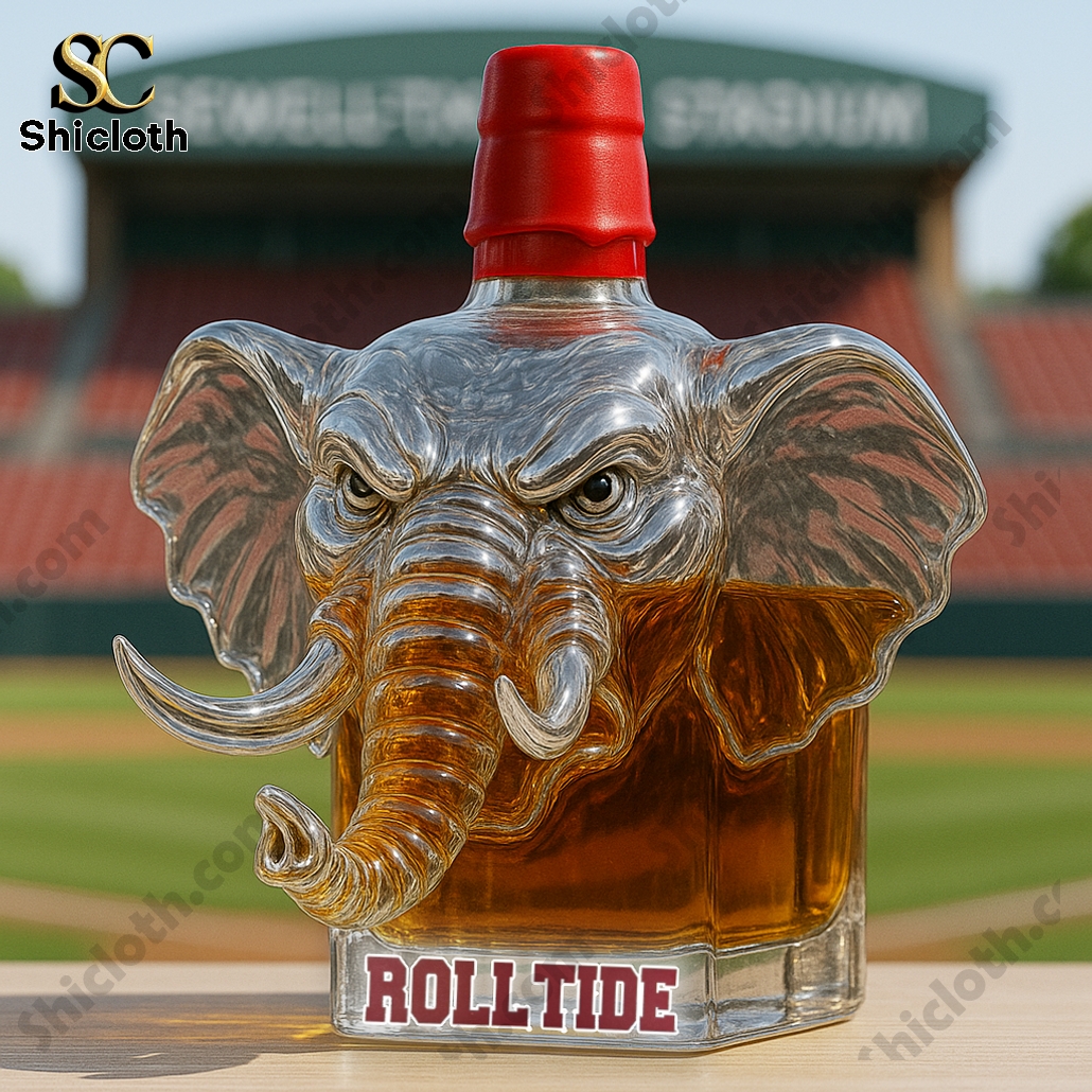 NEW University of Alabama Big Al Whiskey Bottle 3 NEW University of Alabama Big Al Whiskey Bottle - Image 3