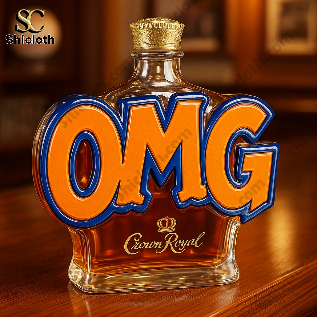 New York Mets OMG Crown Royal Whiskey Bottle