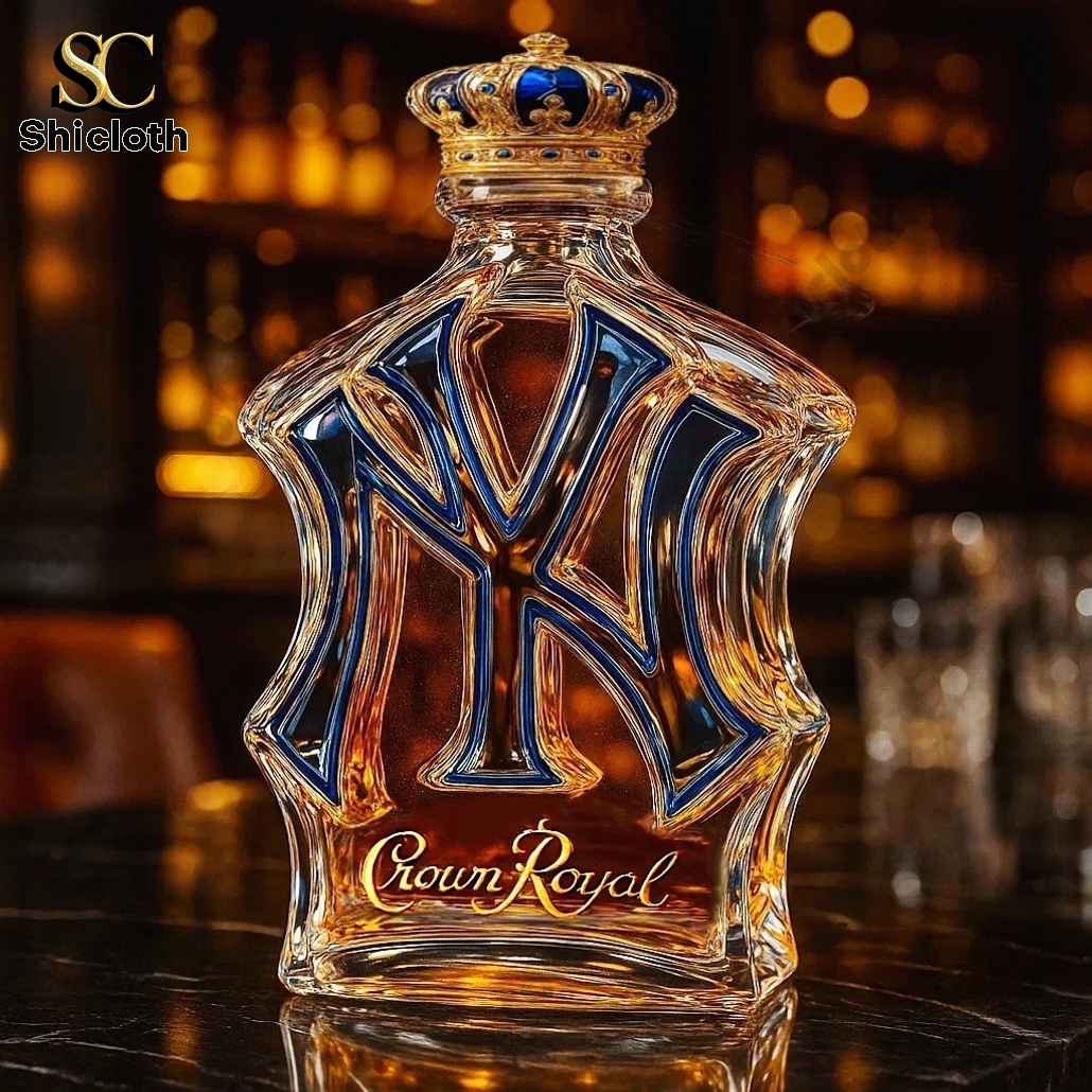 New York Yankees Crown Royal Whiskey Bottle