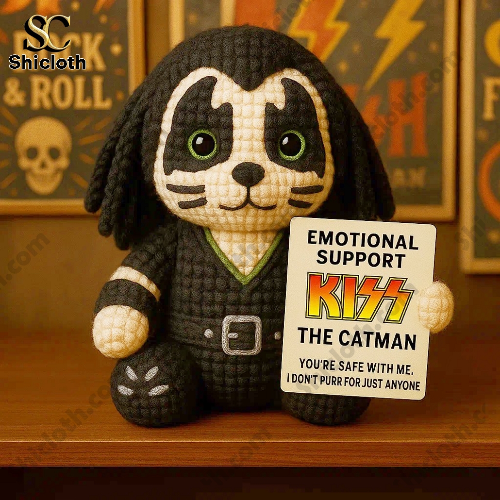 Peter Criss Kiss 50th Emotional Support Crochet Doll