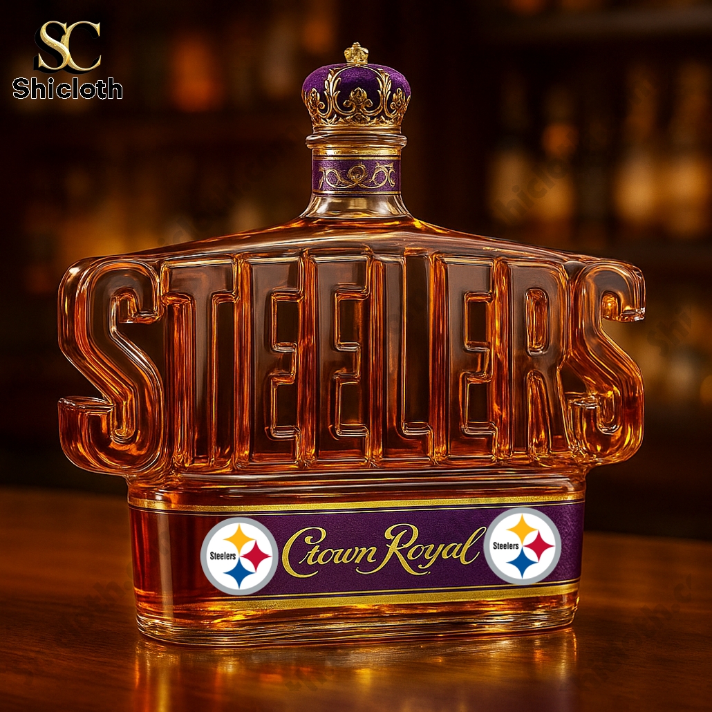 Pittsburgh Steelers NFL Crown Royal Whiskey Bottle