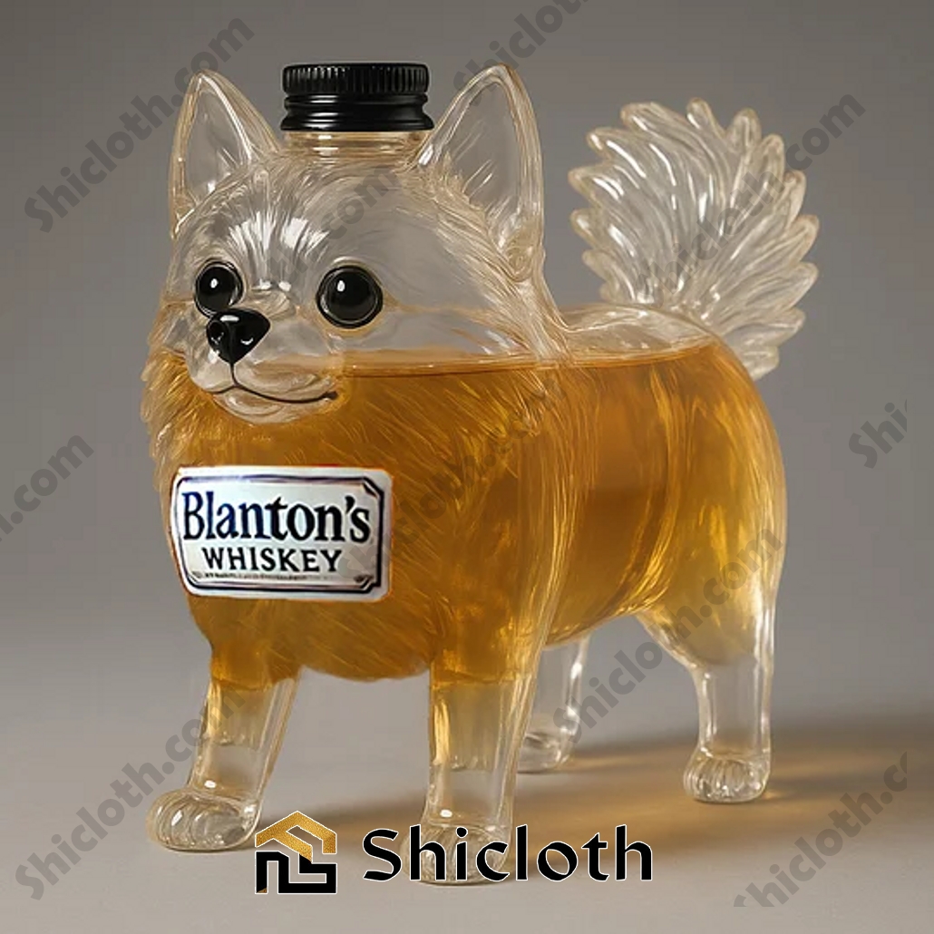 Pomeranian Dog Whiskey Bottle 3 Pomeranian Dog Whiskey Bottle - Image 3