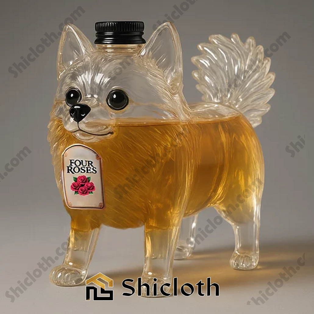 Pomeranian Dog Whiskey Bottle 4 Pomeranian Dog Whiskey Bottle - Image 4