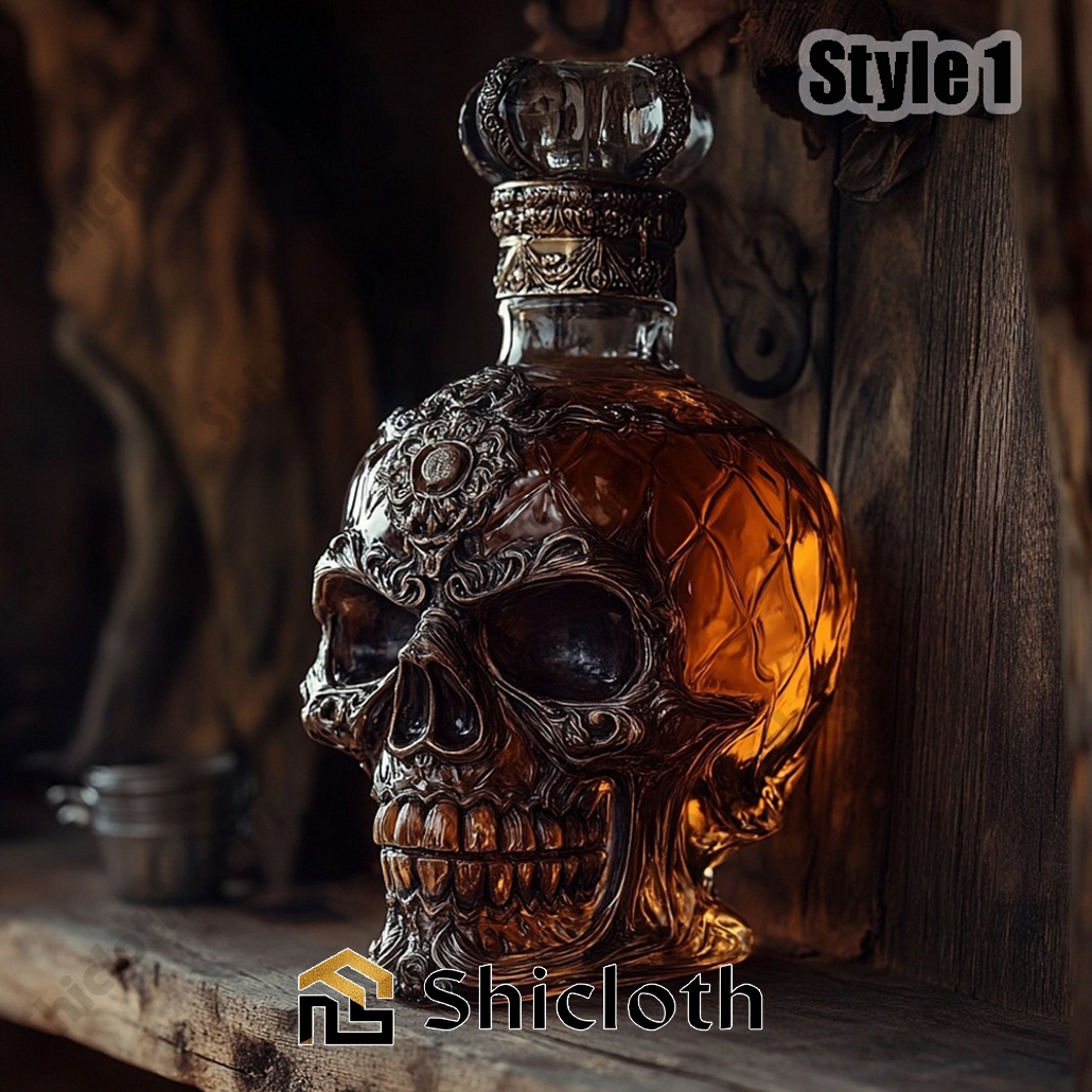 Skull Decanter Whiskey Bottle