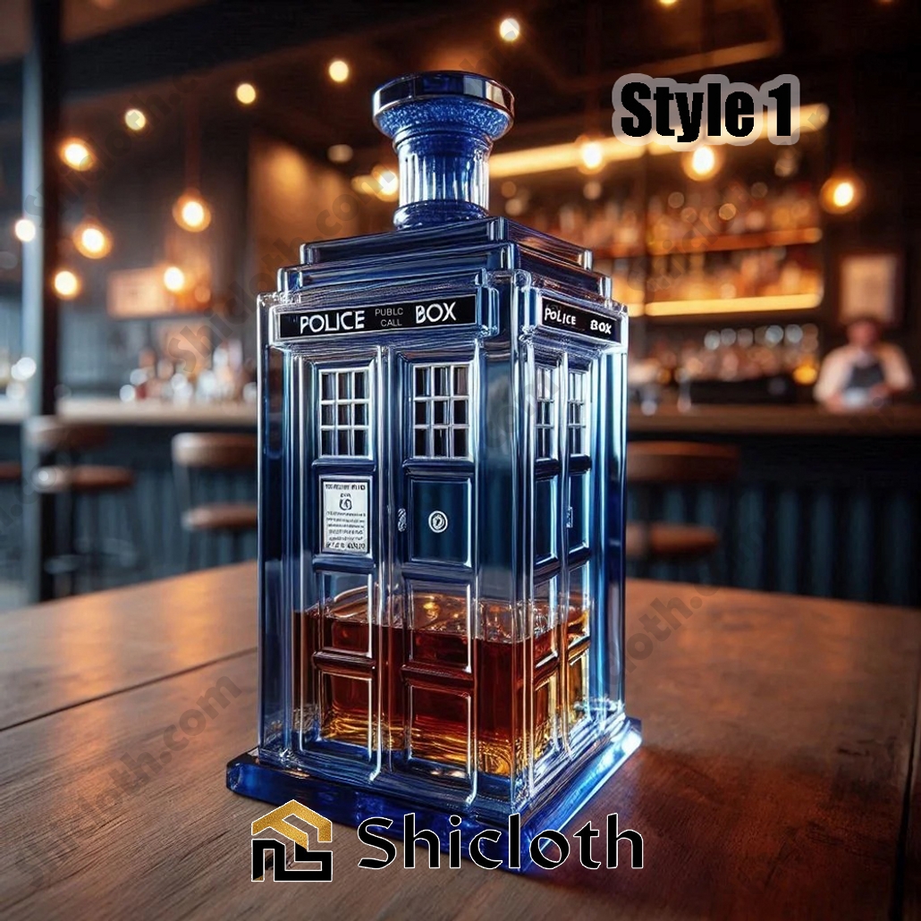 TARDIS Doctor Who Whiskey Bottle