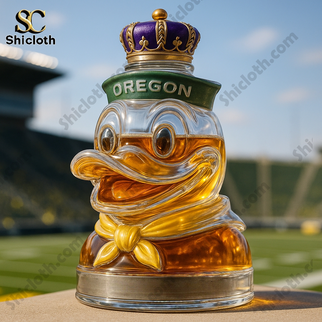 University of Oregon Duck Whiskey Bottle