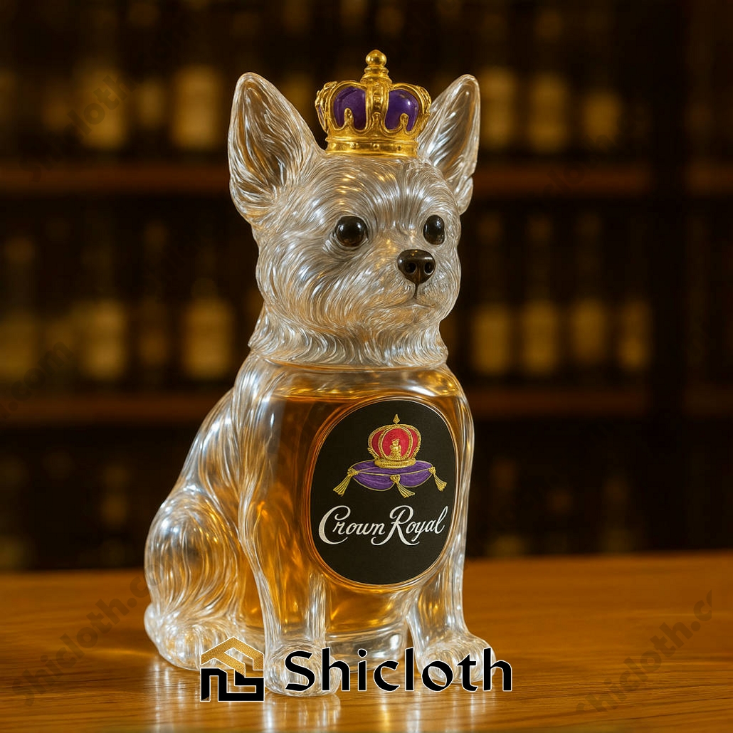 Yorkshire Terrier Dog Whiskey Bottle