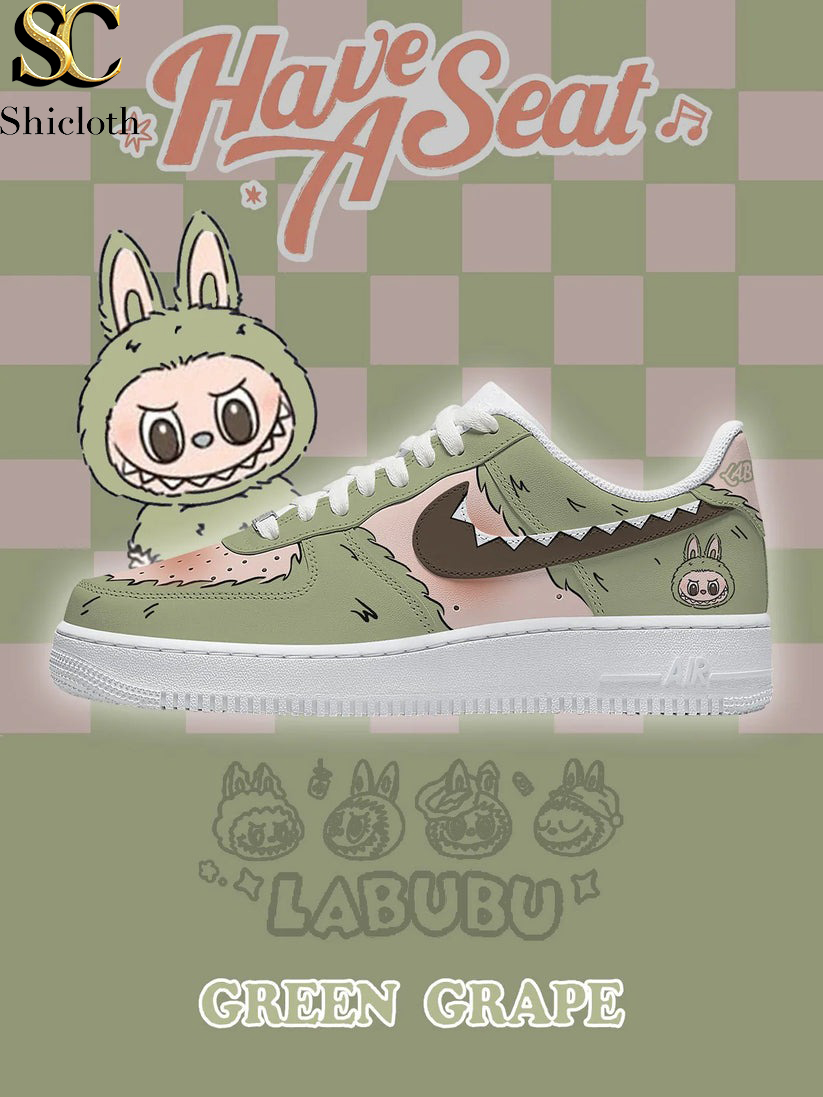 Labubu Green Grape Air Force Shoes
