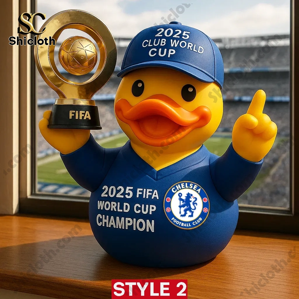 Chelsea FIFA Club World Cup 2025 Champions Duck Ornament 3 Chelsea FIFA Club World Cup 2025 Champions Duck Ornament - Image 3