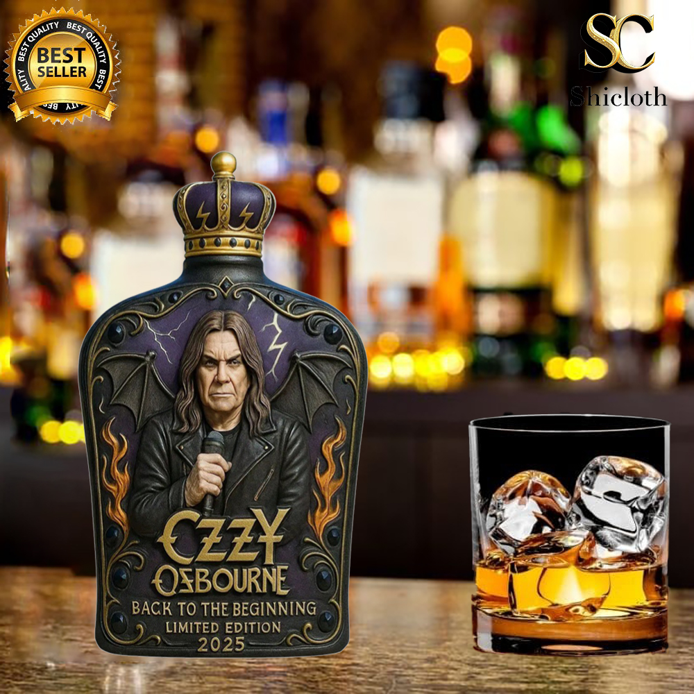 Ozzy Osbourne 1948 2025 Crown Royal Whiskey Bottle