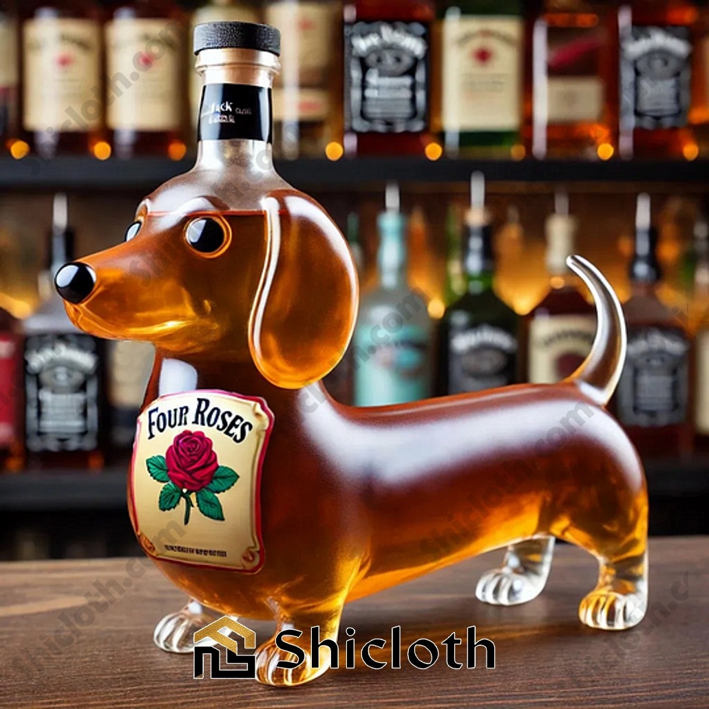 Dachshund Crown Royal Whiskey Bottle 8 Dachshund Four Roses Whiskey Bottle