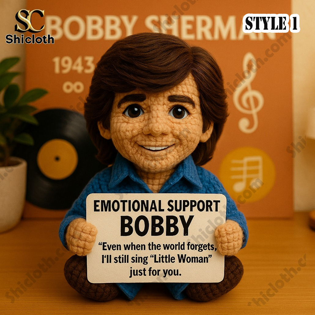 Bobby Sherman Emotional Support Crochet Doll