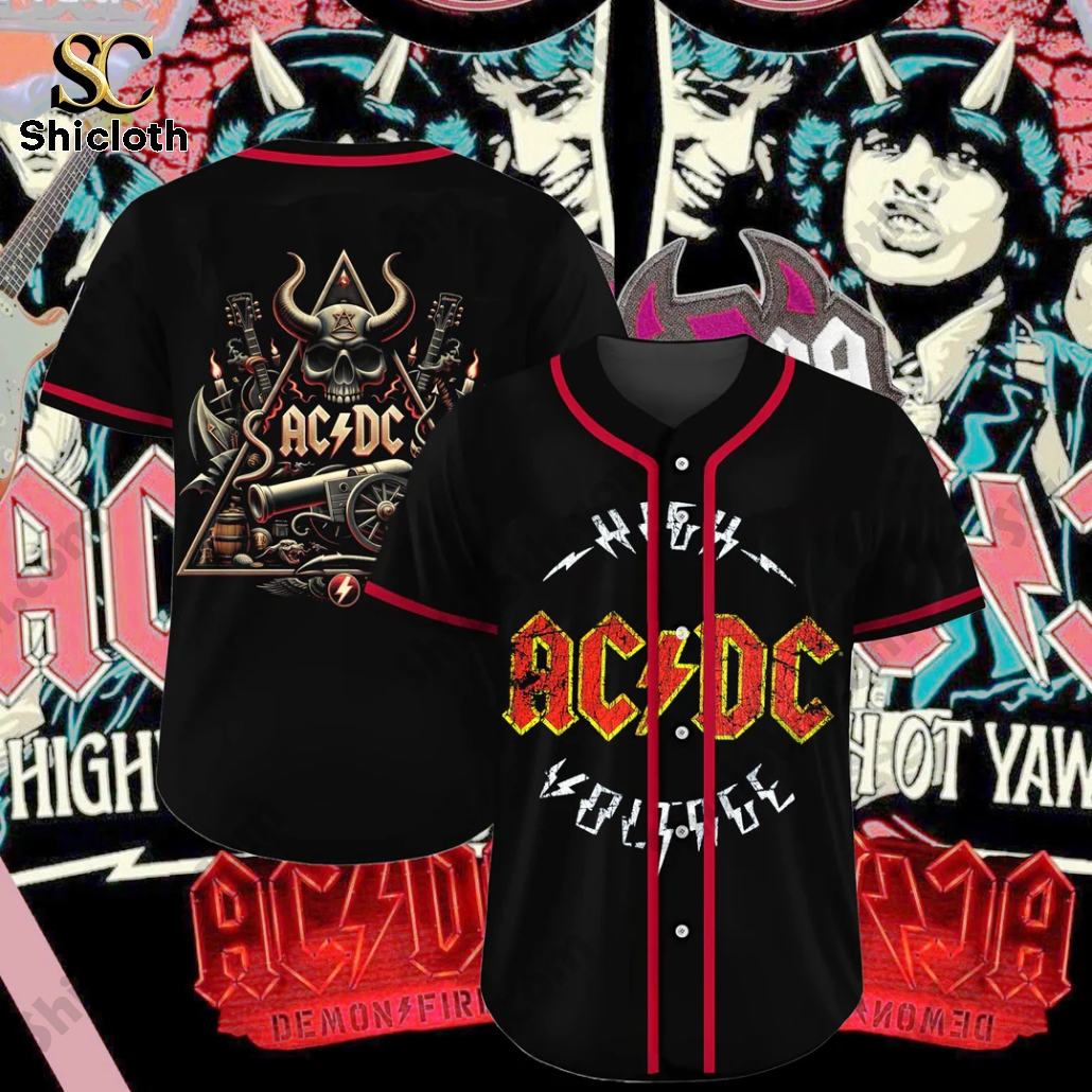 AC/DC Australian High Voltage Studio Album Baseball Jersey