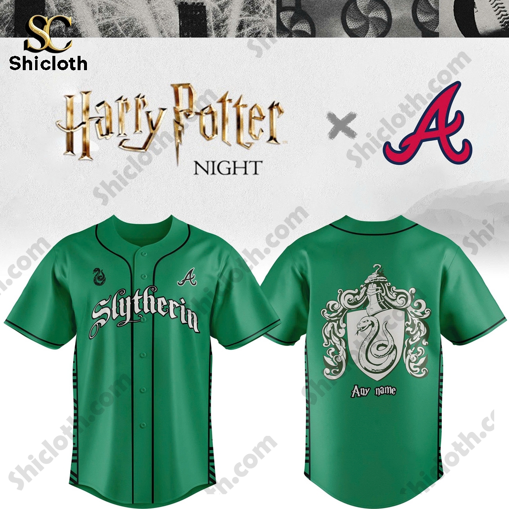 Atlanta Braves Slytherin House Baseball Jersey