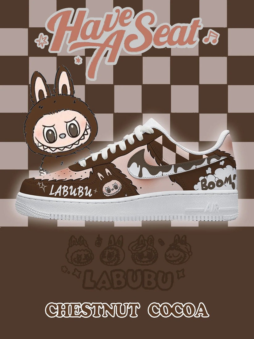 Labubu Chestnut Cocoa Air Force Shoes