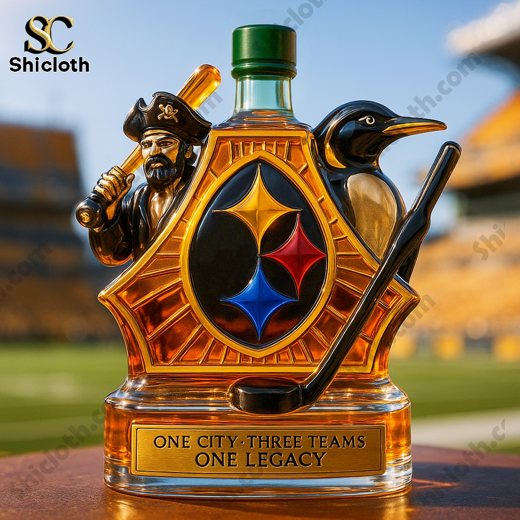 Best Price Pittsburgh Sports One City Three Team Whiskey Bottle 3 Best Price Pittsburgh Sports One City Three Team Whiskey Bottle - Image 3