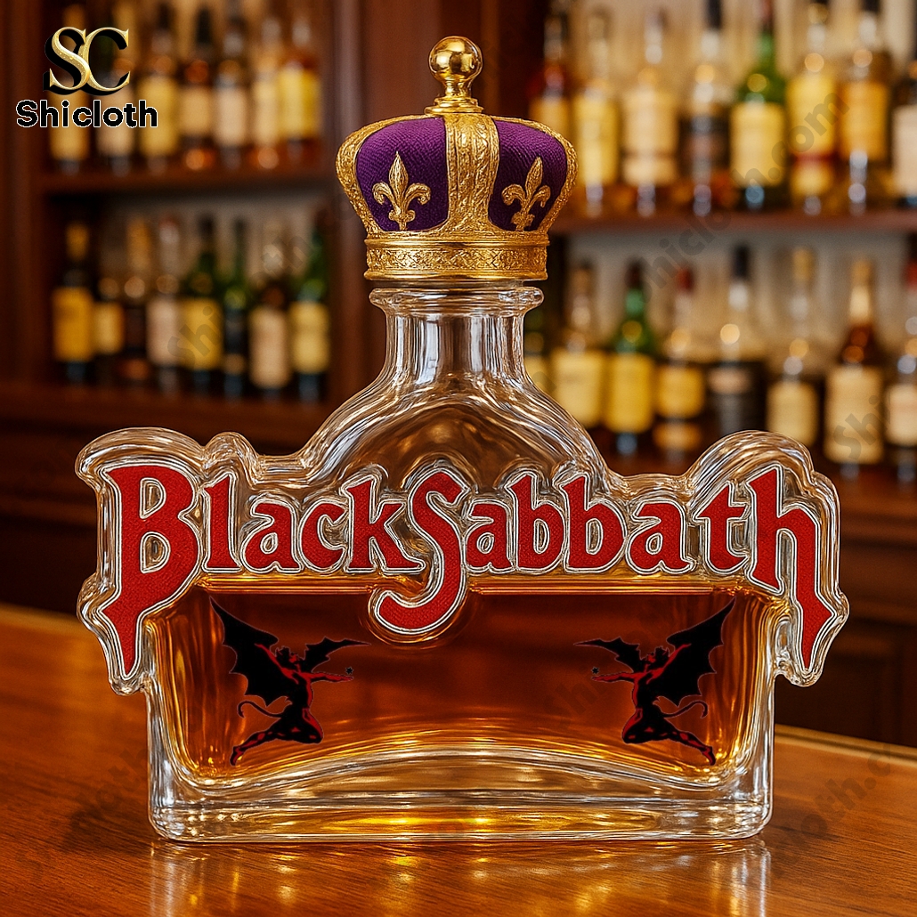 Black Sabbath Band Whiskey Bottle