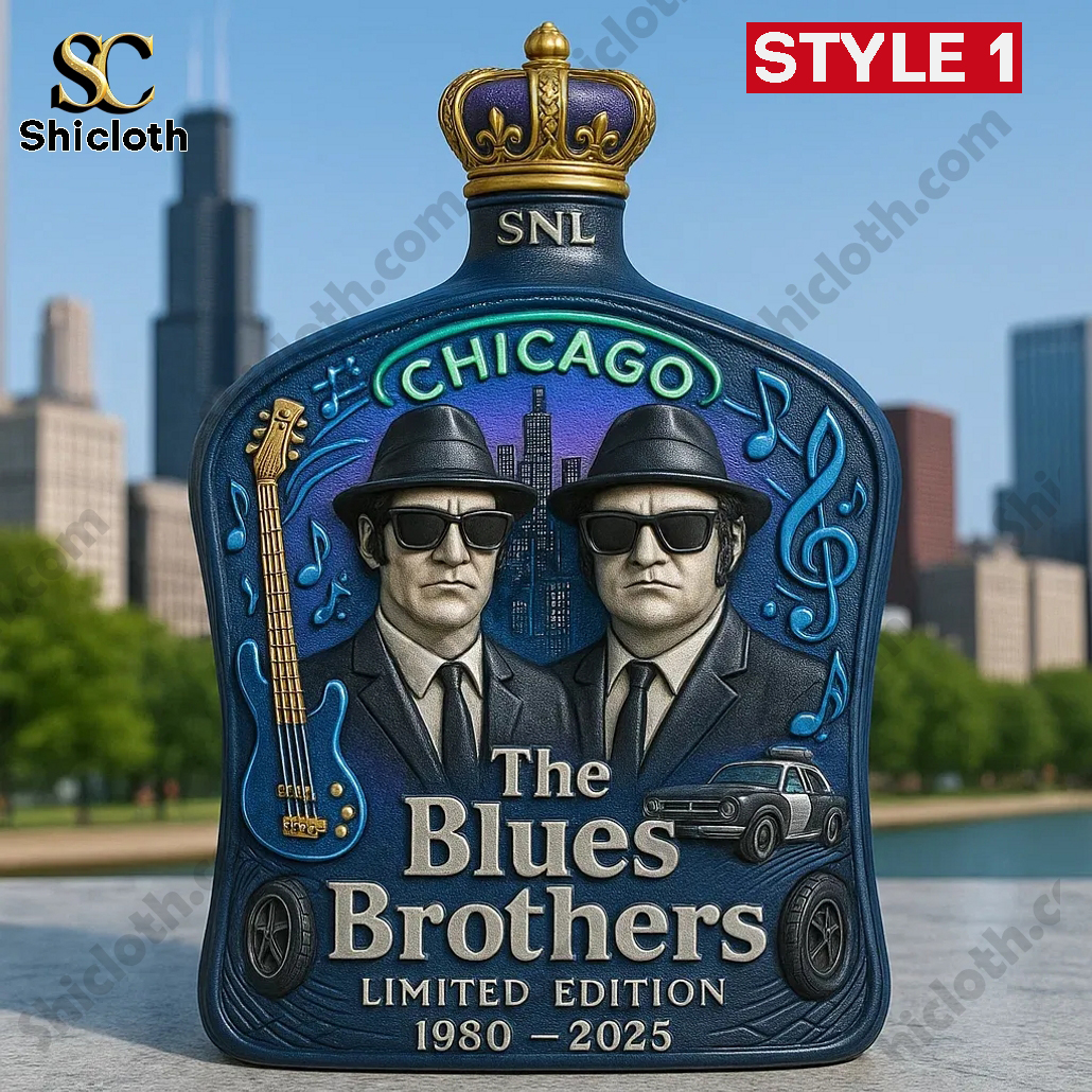 Blues Brothers & Wayne's World Whiskey Bottle