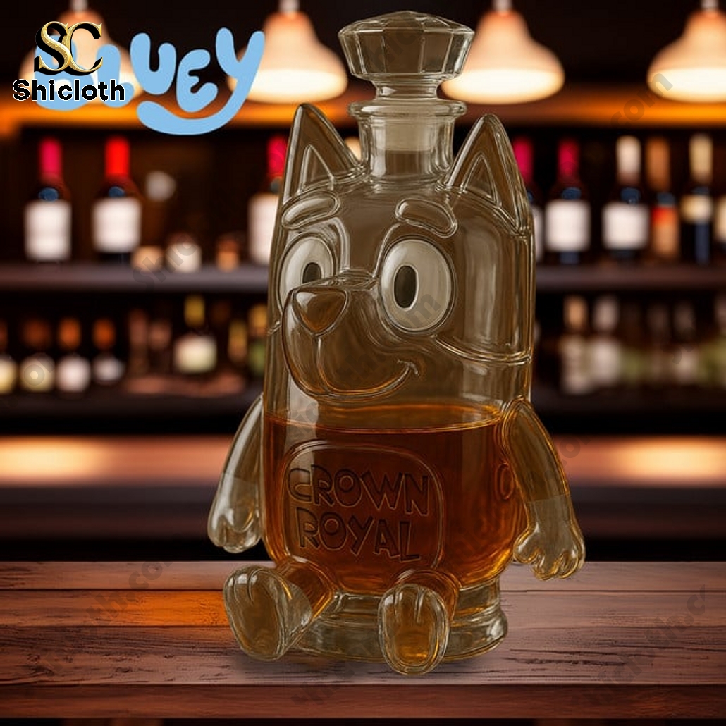 Bluey Crown Royal Whiskey Bottle