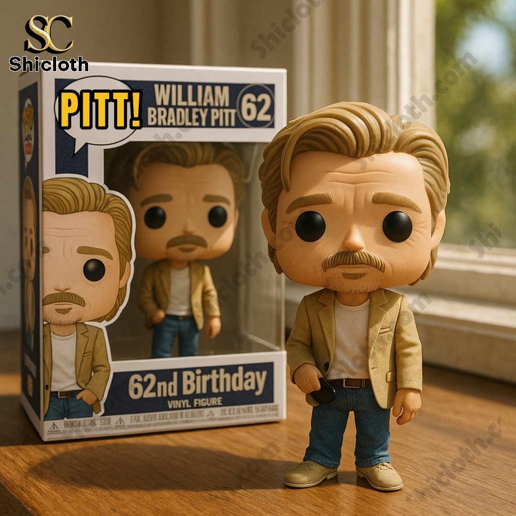 Brad Pitt 62nd Birthday Commemorative Pop Figure Doll