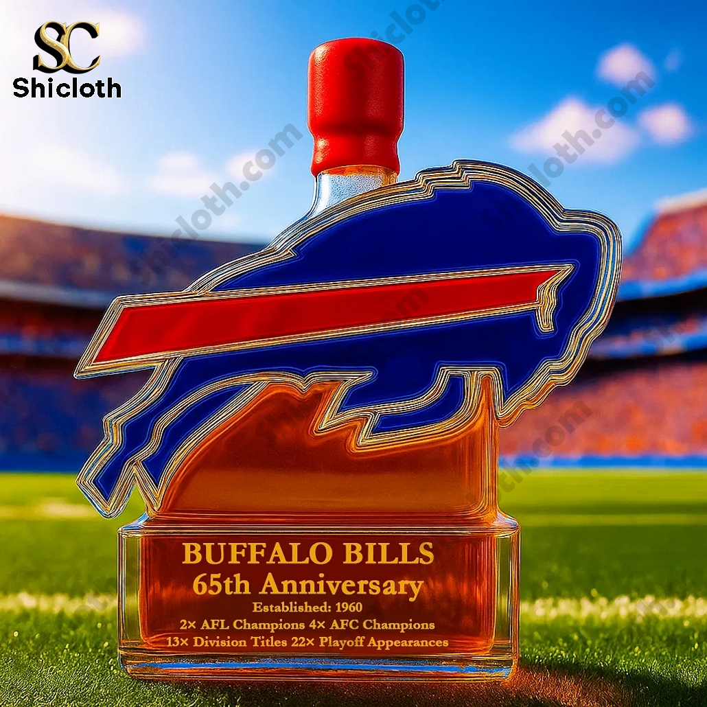 Buffalo Bills 65th Anniversary Whiskey Bottle 3 Buffalo Bills 65th Anniversary Whiskey Bottle - Image 3