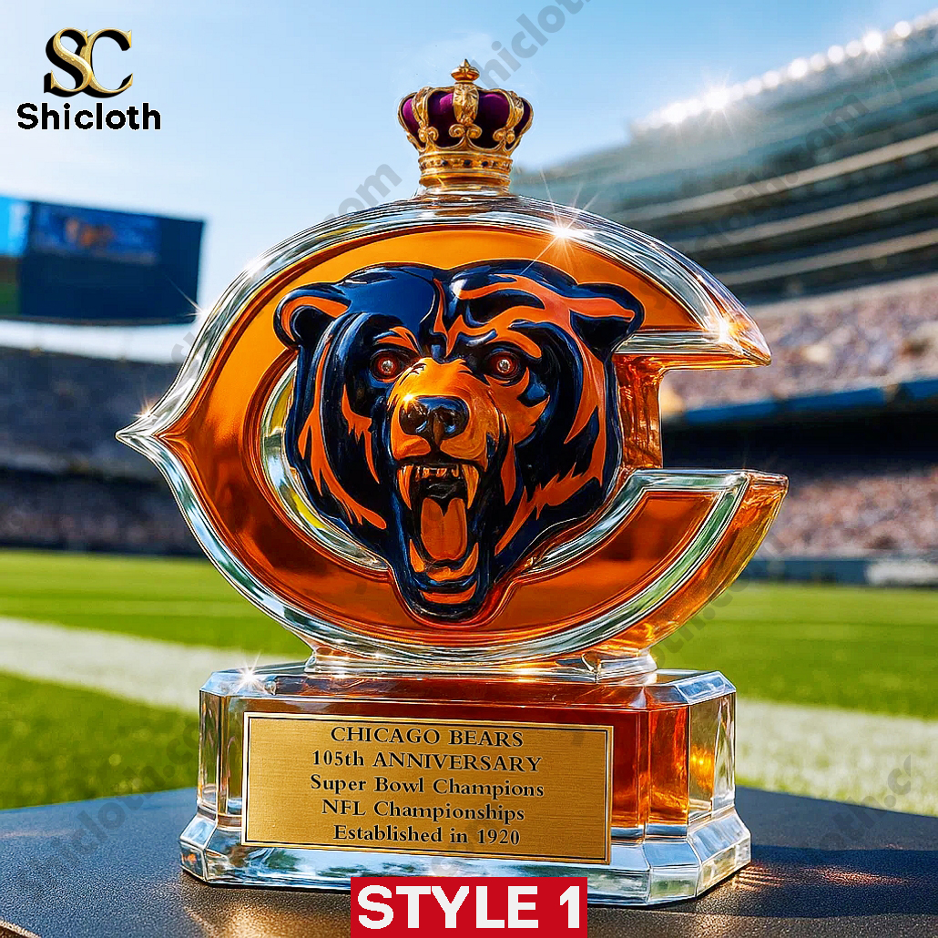 Chicago Bears 105th Anniversary Whiskey Bottle