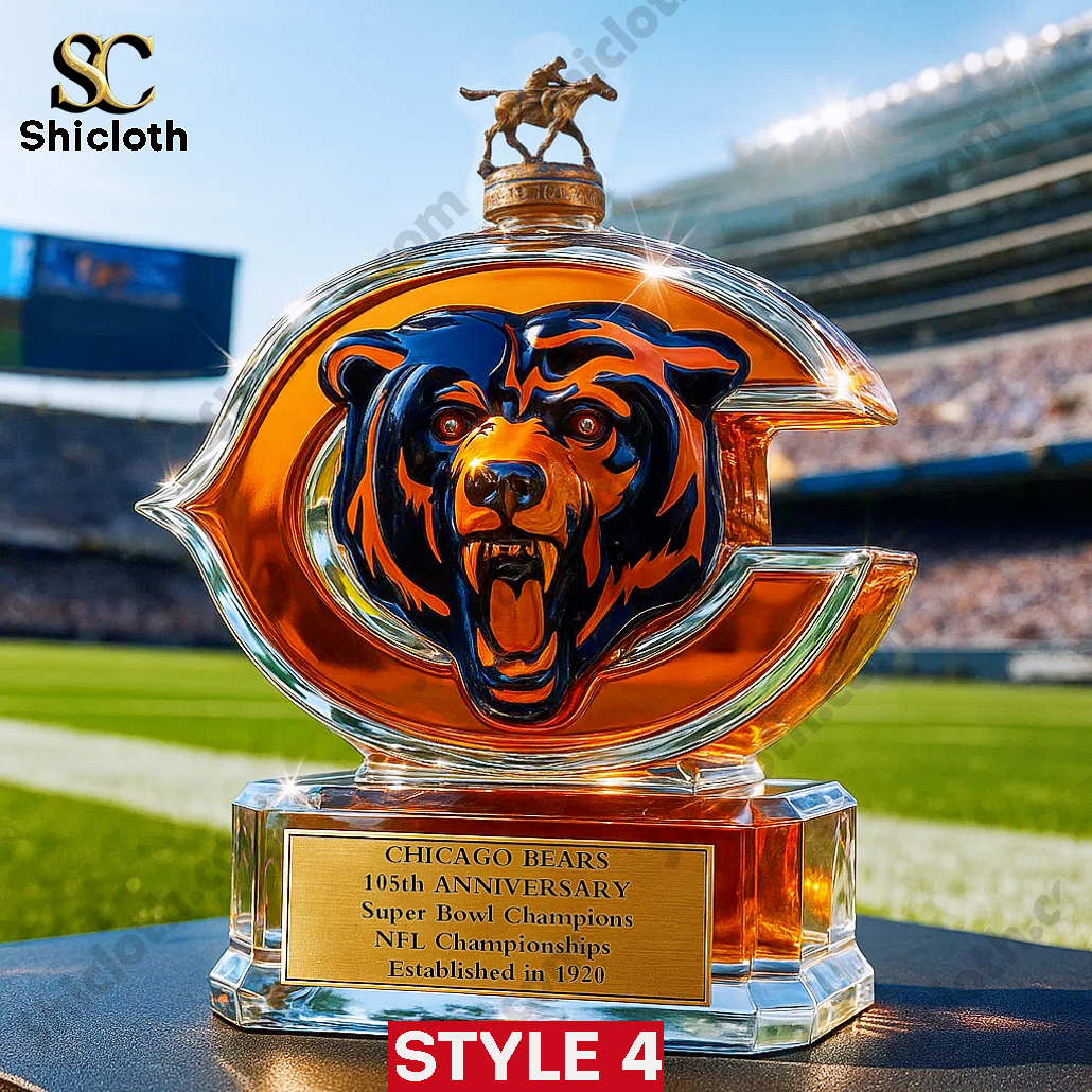 Chicago Bears 105th Anniversary Whiskey Bottle 3 Chicago Bears 105th Anniversary Whiskey Bottle - Image 3