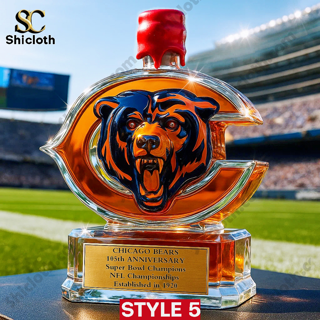 Chicago Bears 105th Anniversary Whiskey Bottle 4 Chicago Bears 105th Anniversary Whiskey Bottle - Image 4