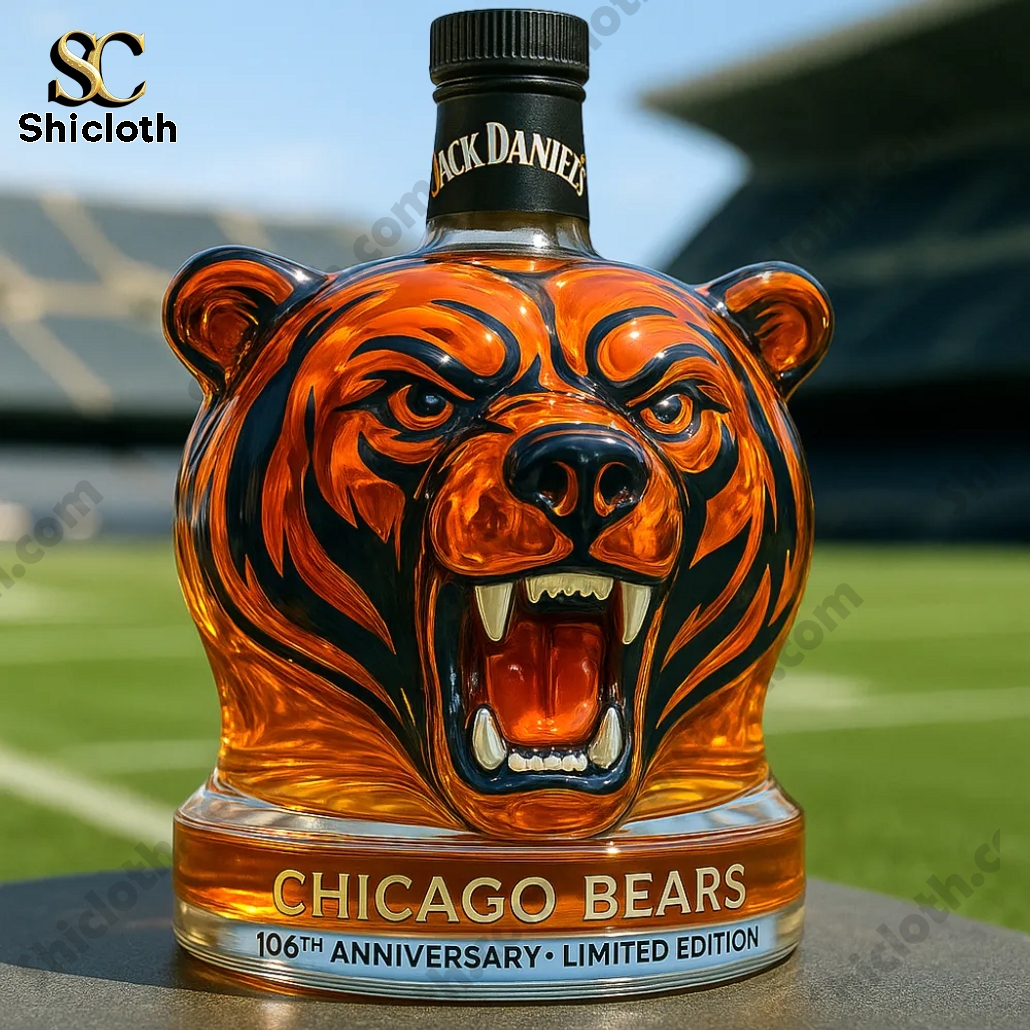 Chicago Bears 106th Anniversary Whiskey Bottle 3 Chicago Bears 106th Anniversary Whiskey Bottle - Image 3