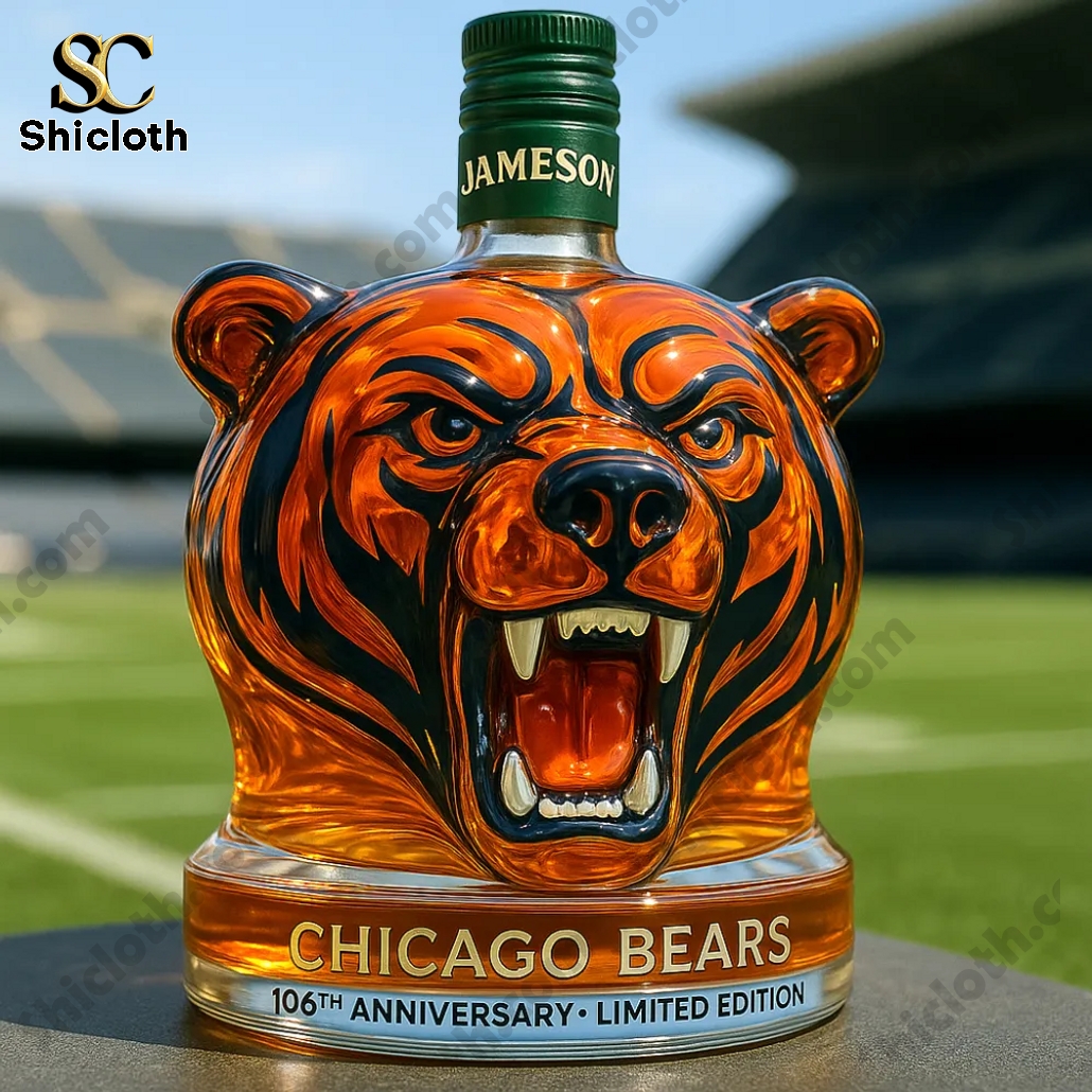 Chicago Bears 106th Anniversary Whiskey Bottle 4 Chicago Bears 106th Anniversary Whiskey Bottle - Image 4