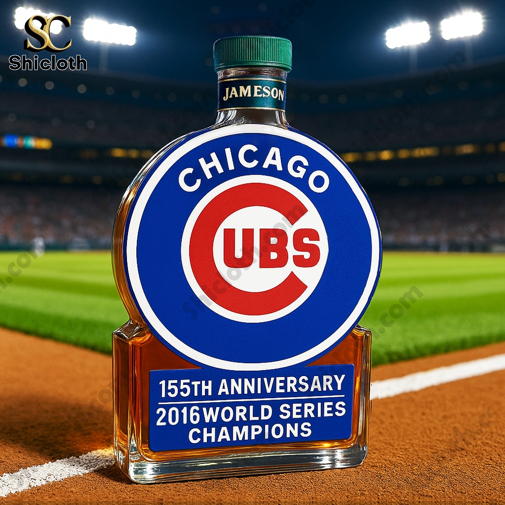 Chicago Cubs 155th Anniversary Whiskey Bottle 8 Chicago Cubs 155th Anniversary Jameson Whiskey Bottle