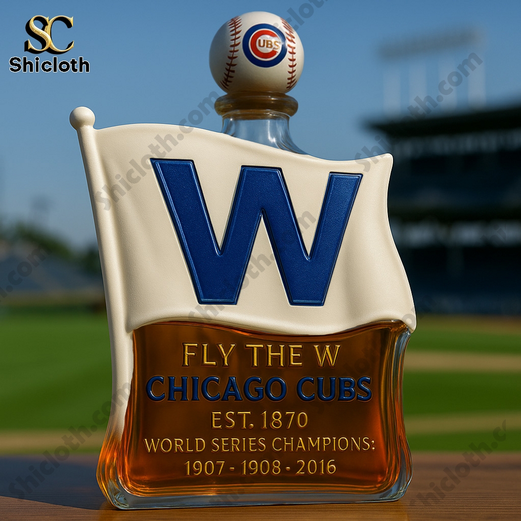 Chicago Cubs Fly the W Commemorative Whiskey Bottle