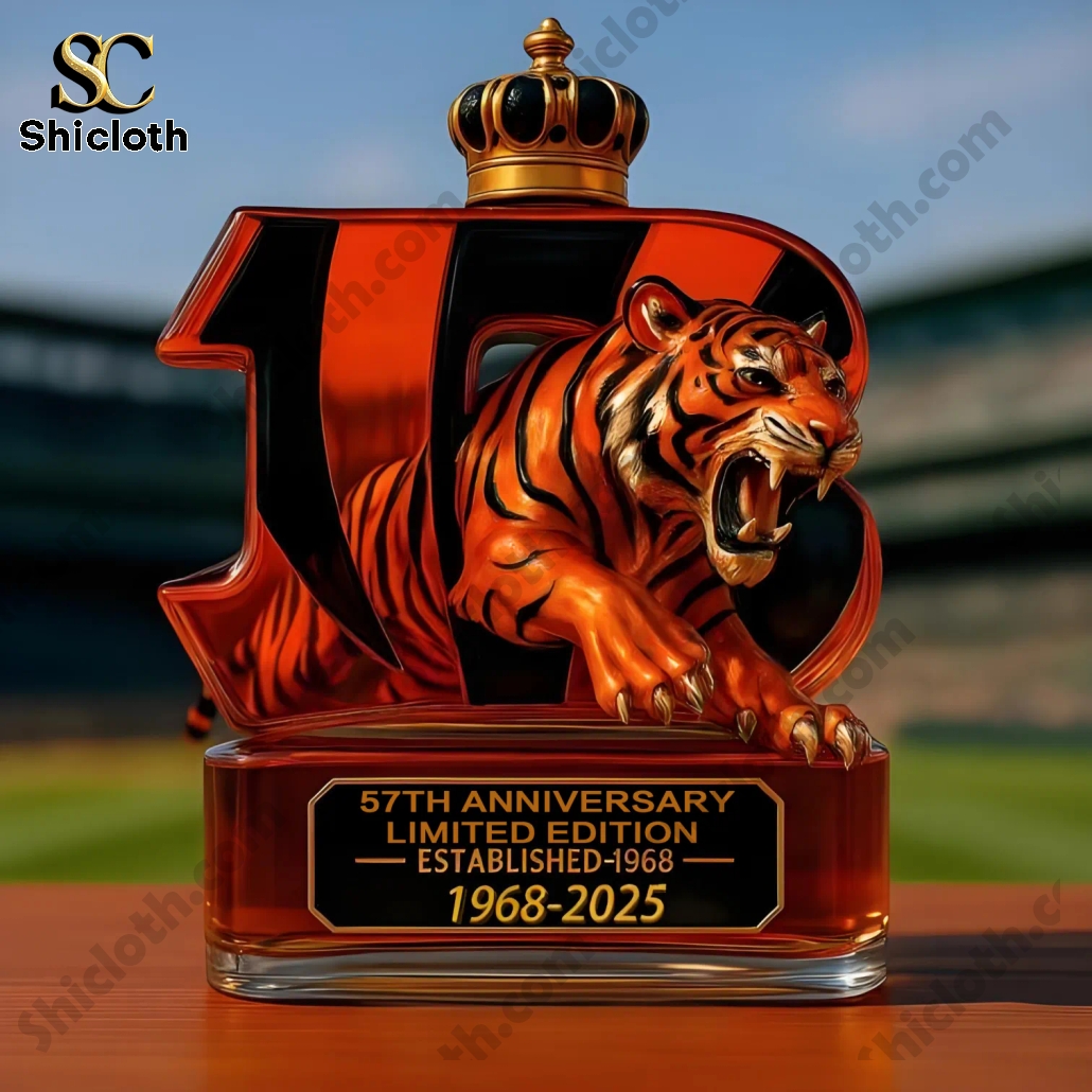 Cincinnati Bengals 57th Anniversary Whiskey Bottle